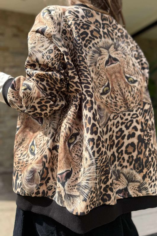 Laundry B Suko Suedette Bomber Jacket Animal /10 =